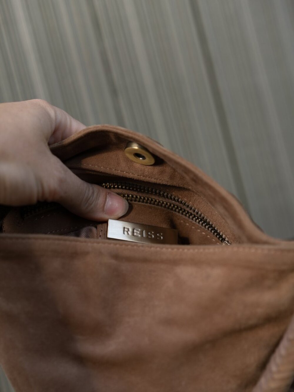 Reiss Suede Fringe Hobo Bag - Picture 5 of 6